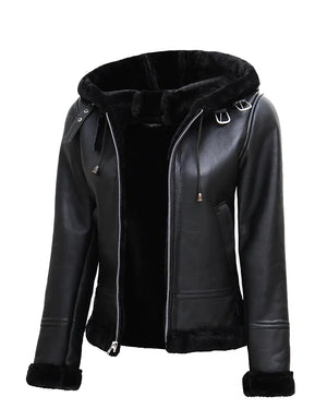 women-s-black-leather-jacket-with-hood-and-shearling