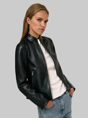 Allie-Leather-Collarless-Biker-Jacket-Black