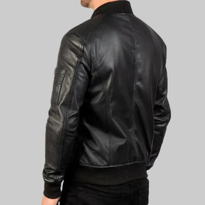 BOMBER-2408-Mush-Black-Leather-Bomber-Jacket-back