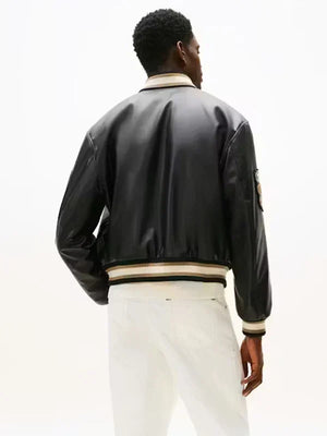 F1-Movie-Racing-Tommy-Hilfiger-Varsity-Black-Jacket