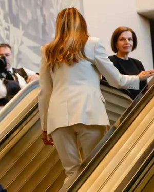 General Assembly Melania Trump White Blazer USA Jackets