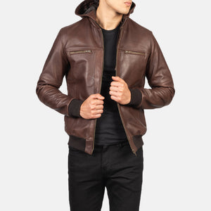 bouncer-biz-brown-leather-bomber-jacket