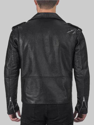 Mens-Brando-Black-Biker-Leather-Jacket-Back
