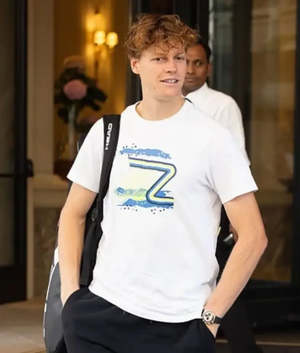 Jannik Sinner Milan White T-Shirt USA Jackets