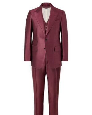 Travis Kelce New Jersey Burgundy Suit USA Jackets