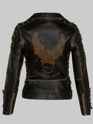 Womens-Brando-Black-Biker-Leather-Jacket-Bari