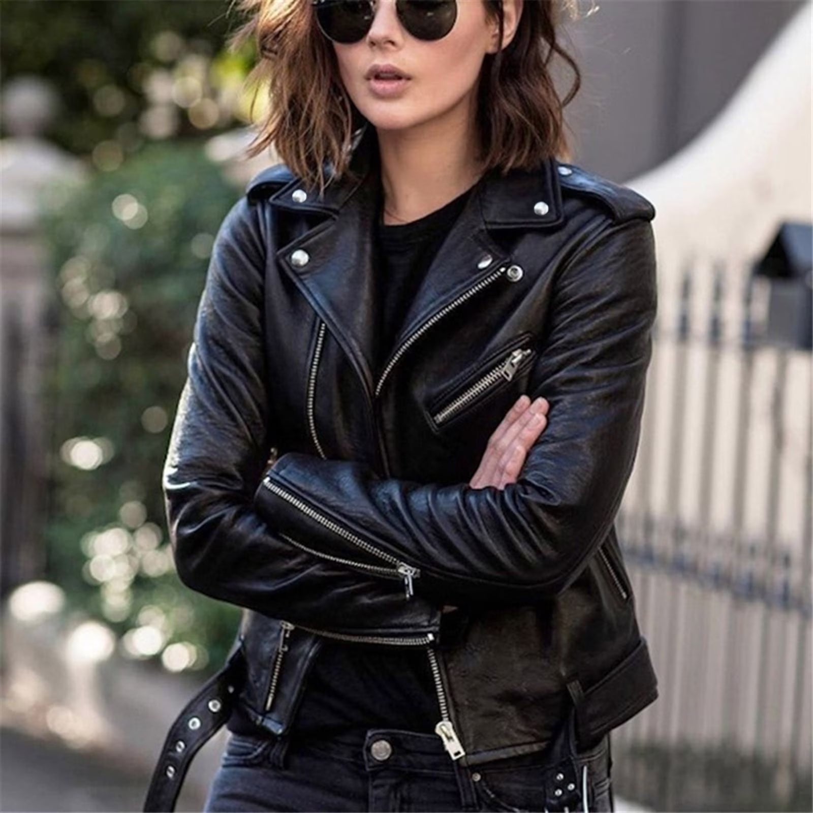 Black Leather Jacket Iconic Outerwear