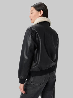 100-Black-Leather-Shearling-Trim-Aviator-Jacket