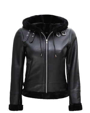 women-s-black-leather-jacket-with-hood-and-shearling