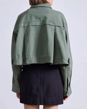 The Social 2025 Andrea Bain Cropped Cargo Jacket USA Jackets