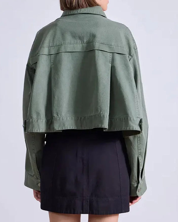 The Social 2025 Andrea Bain Cropped Cargo Jacket USA Jackets