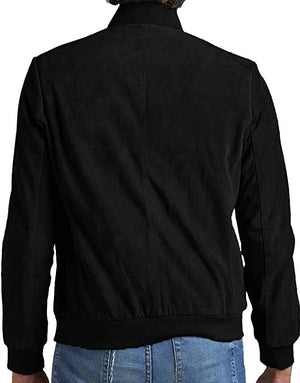 Blain Black Suede Bomber Jacket Zing Apparel