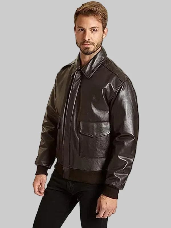 Air-Force-A2-Leather-Flight-Bomber-Jacket-Genuine-Leather