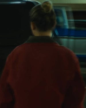 American Sweatshop Lili Reinhart Red Denim Jacket USA Jackets