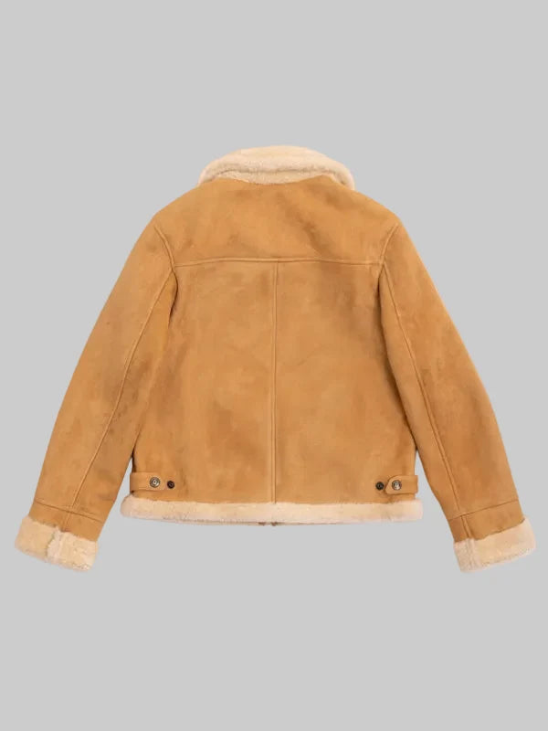 Aviatore-Womens-Sabbia-Shearling-Jacket-Back
