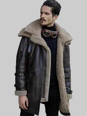 B3-Flight-Jacket-Mens-Shearling-Aviator-Fur-Long-Jacket-Coat