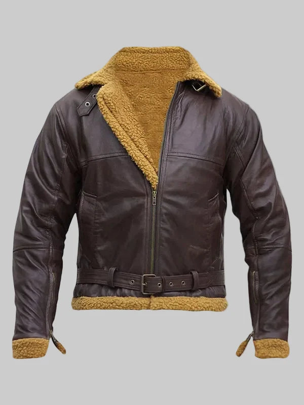 B3-Men-Flying-Aviator-Winter-Sheepskin-Shearling-Bomber-Leather-Jacket