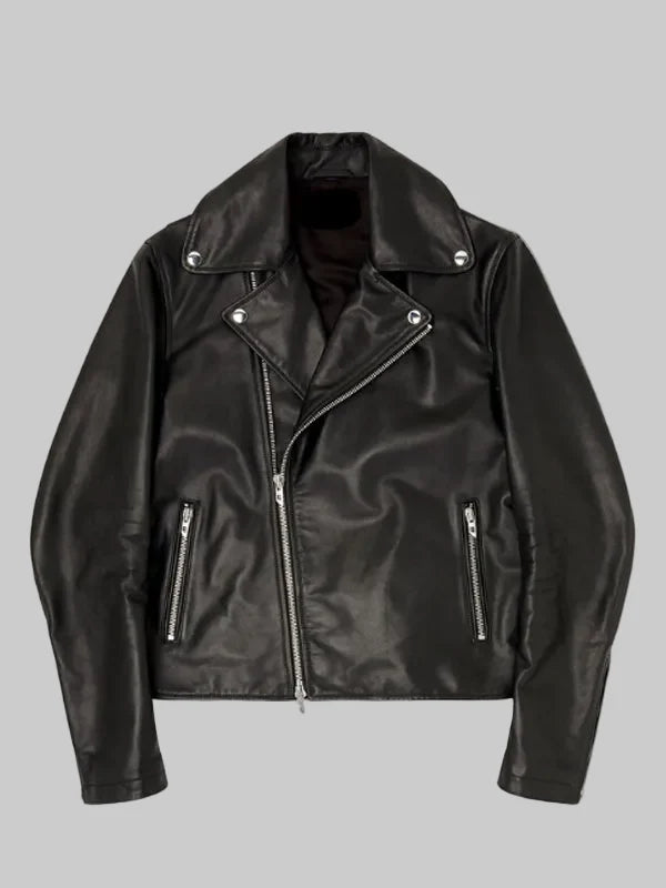 Black-Biker-Jacket-In-Waxed-Leather
