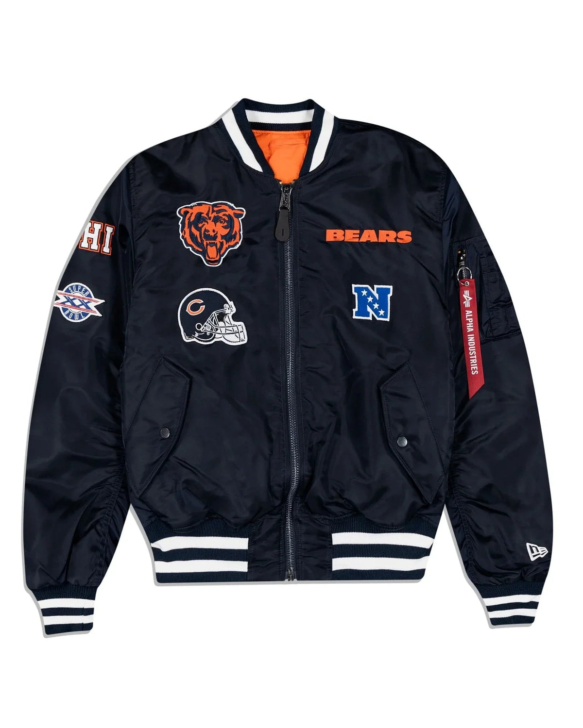 Black-Chicago-Bears-Bomber-Jacket