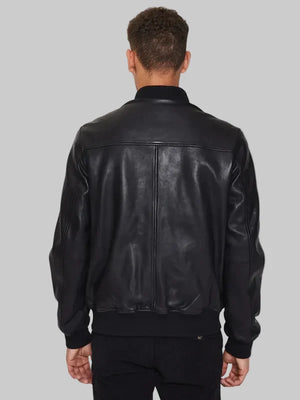 Black-Mens-Leather-bomber-jacket