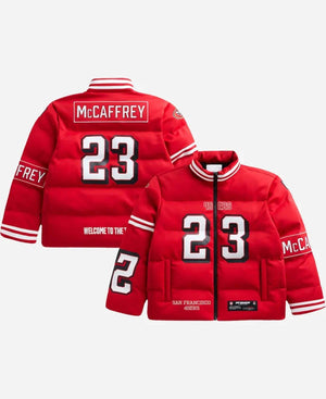 Christian McCaffrey 49ers Off Season Puffer Jacket Zing Apparel