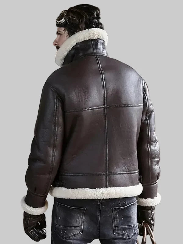 Classic-B3-Sheepskin-Bomber-Shearling-Leather-Jacket-Back