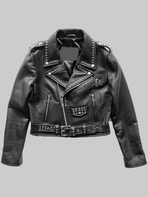 Cropped-Studded-Bowery-Black-Leather-Biker-Jacket
