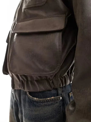 Daniel Brown Real Leather Bomber Jacket Buy