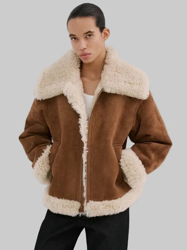 Double-Faced-Shearling-Jacket-Brown