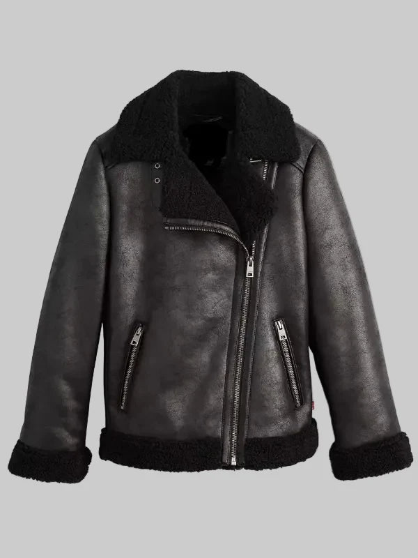 Faux-Shearling-Moto-Jacket