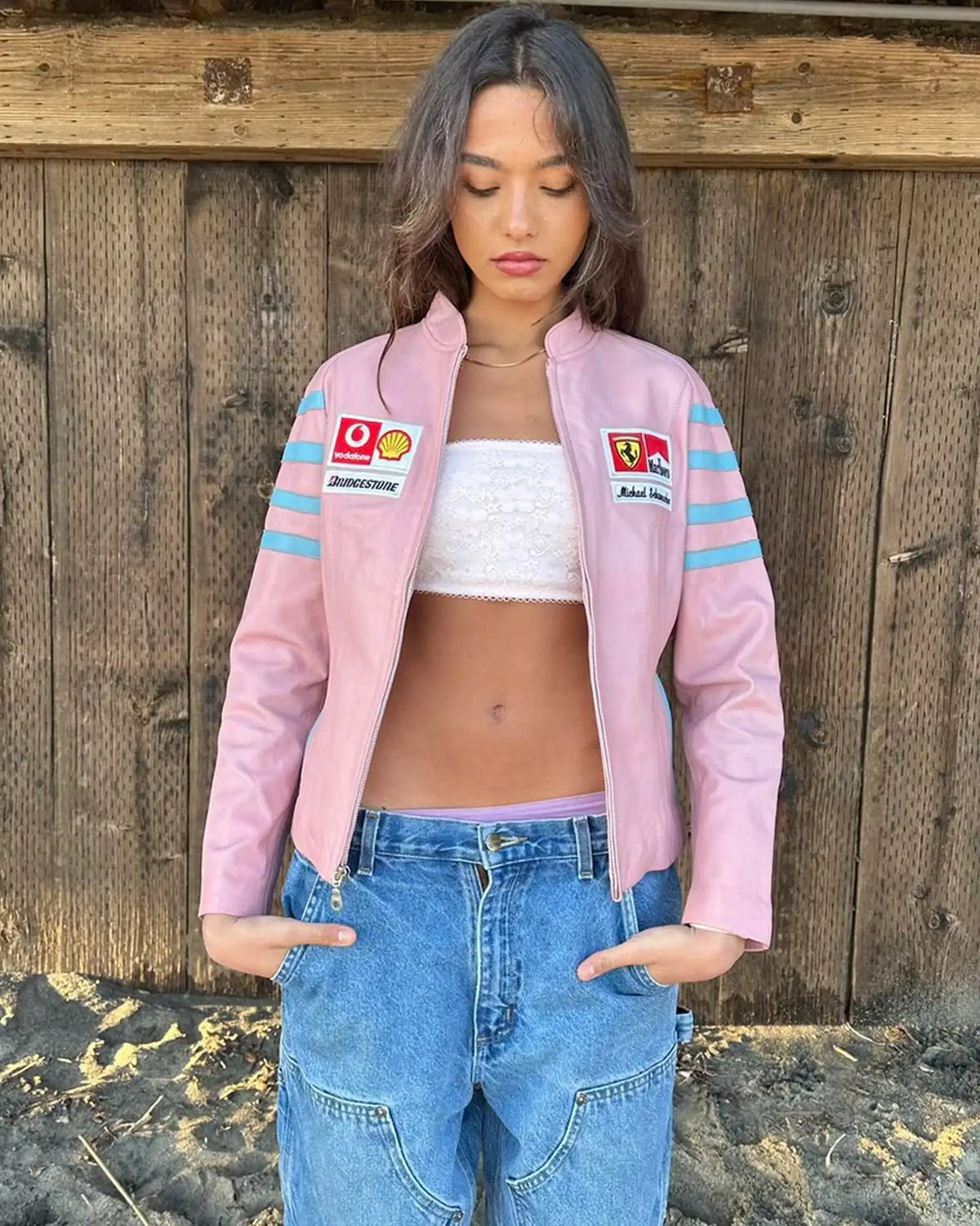 Ferrari-Pink-Leather-Jacket