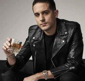 G-Eazy Biker Black Real Leather Jacket Zing Apparel