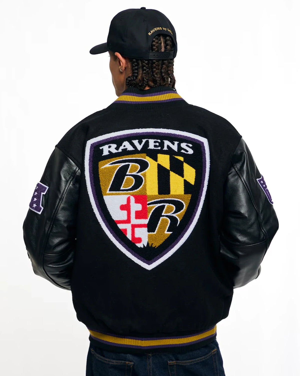 Golf-Wang-2025-Baltimore-Ravens-Varsity-Jacket-Back