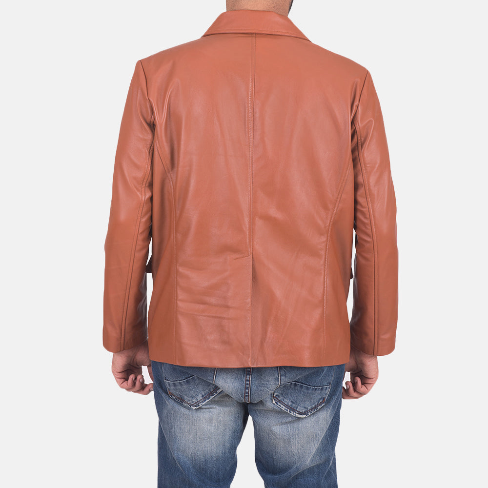 james-tan-brown-leather-blazer
