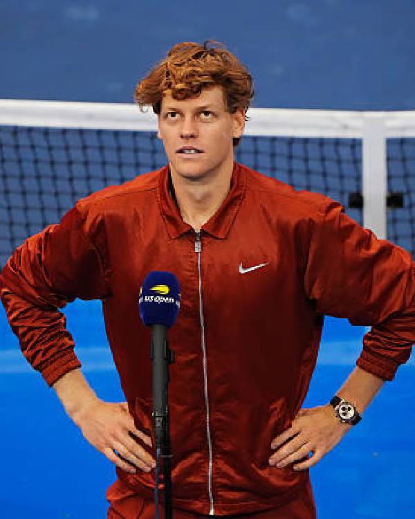 Jannik Sinner US Open 2025 Orange Nike Zipper Jacket USA Jackets