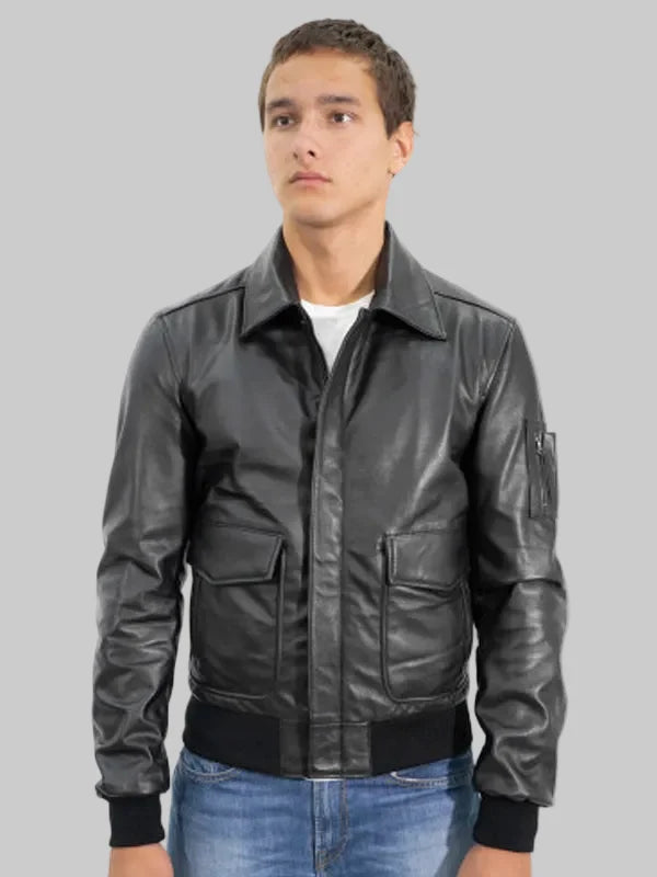 Men-Black-Leather-Bomber-Jacket