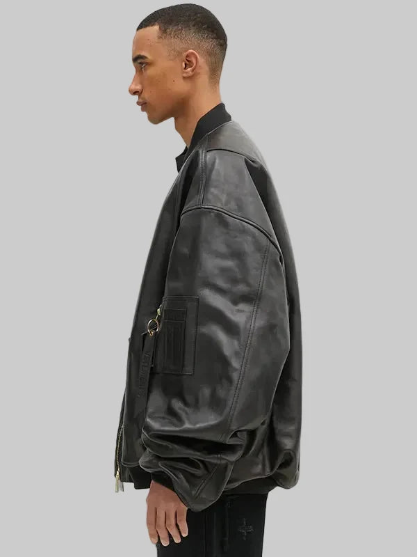 Men-Oversized-Black-Leather-Bomber-Jacket