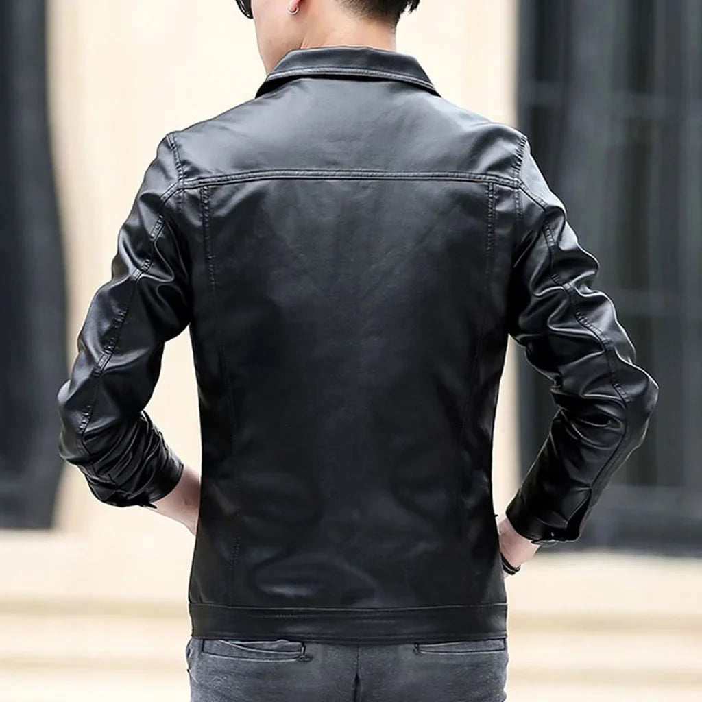 Men-Winter-Black-Leather-Jacket-Biker-Motorcycle-Jacket-Back