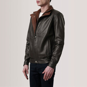 alfred-brown-leather-bomber-jacket