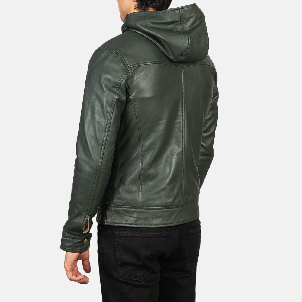 baston-green-hooded-leather-bomber-jacket