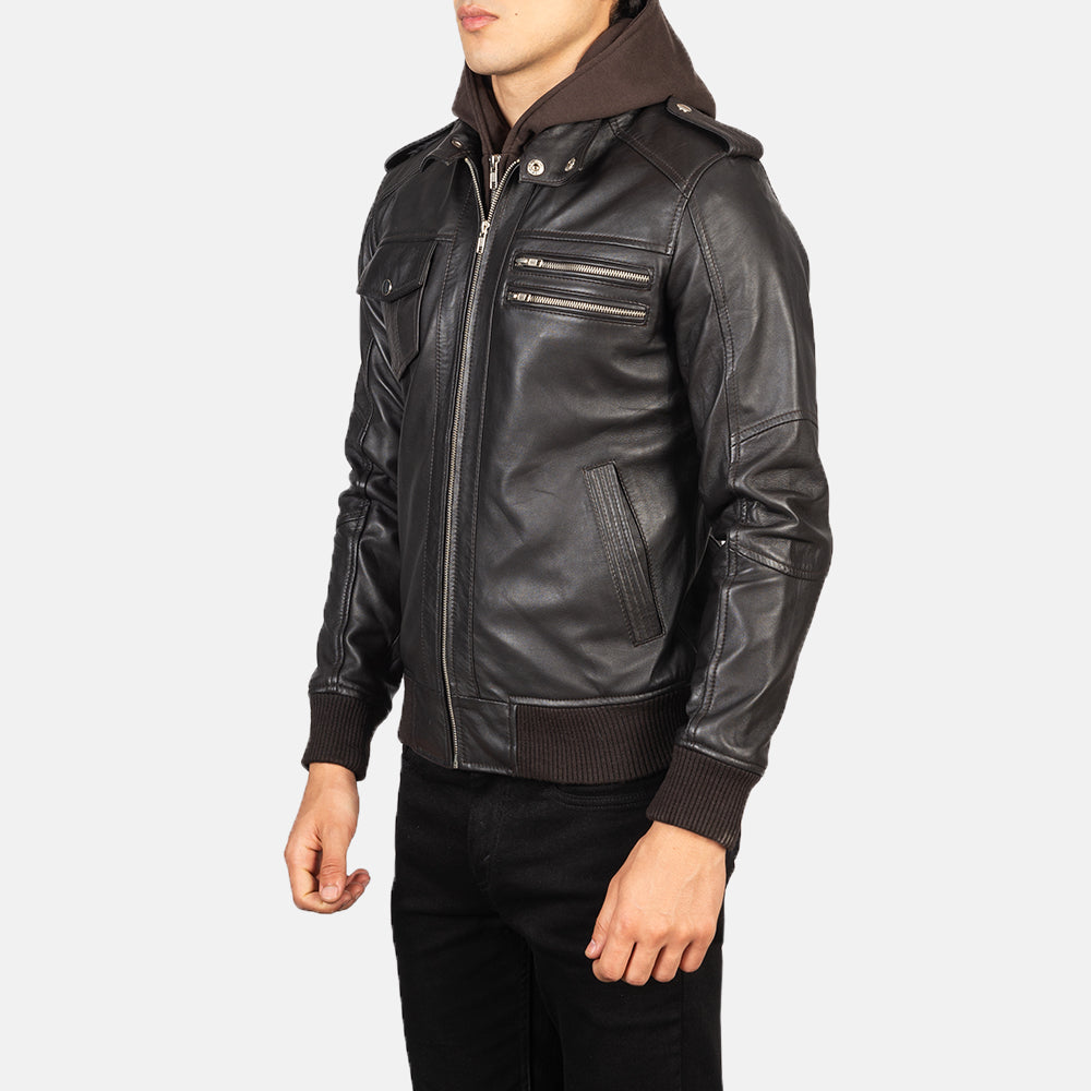 bravado-brown-hooded-leather-bomber-jacket