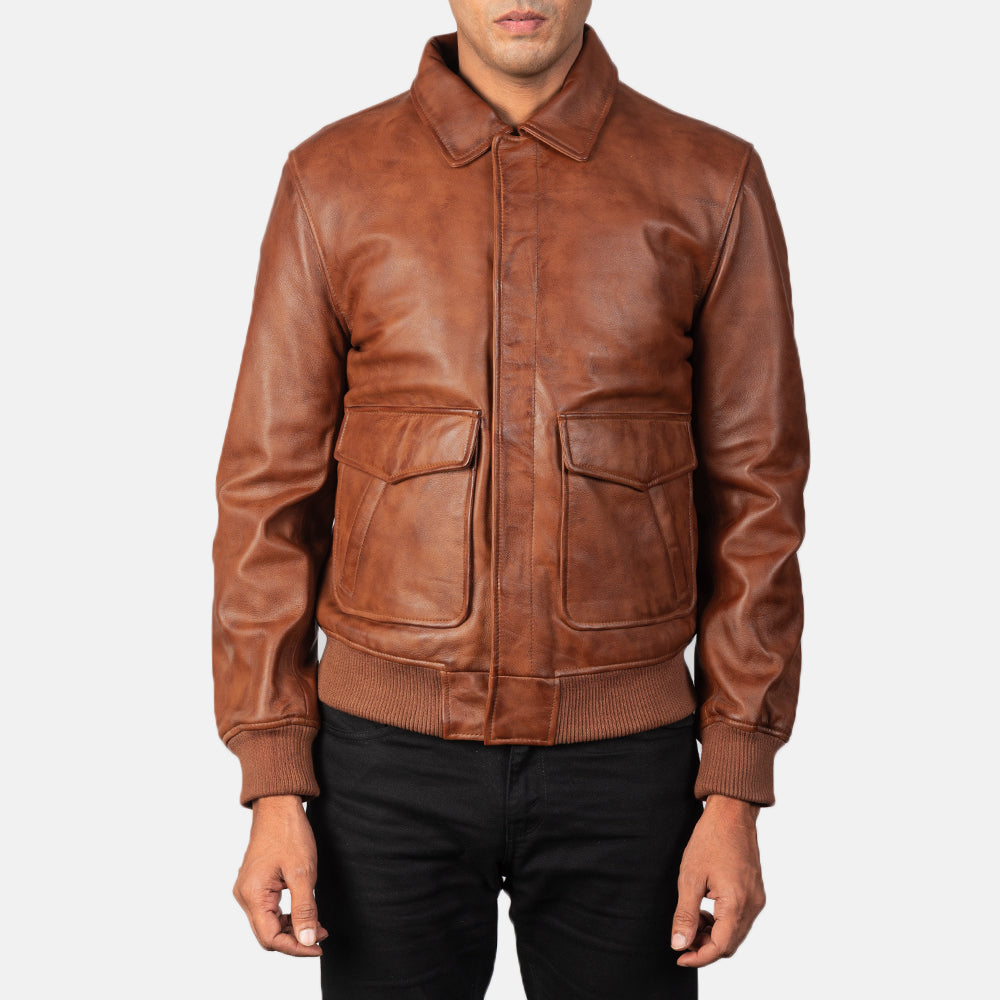 coffmen-brown-a2-leather-bomber-jacket