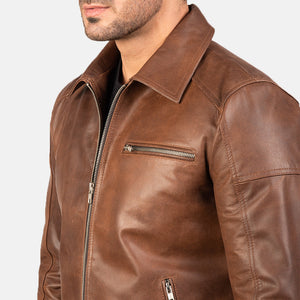 lavendard-brown-leather-biker-jacket