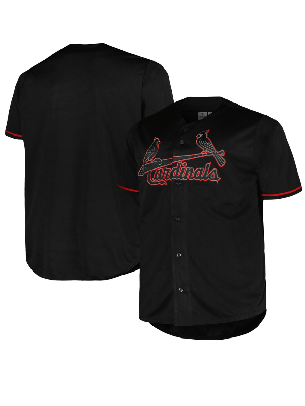 Men's St. Louis Cardinals Profile Big & Tall Blackout Replica Jersey USA Jackets