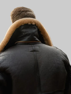 Mens-B3-RAF-Aviator-Sheepskin-Shearling-Leather-Jacket-Back