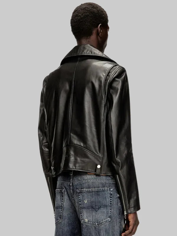 Mens-Biker-Black-Jacket-In-Waxed-Leather