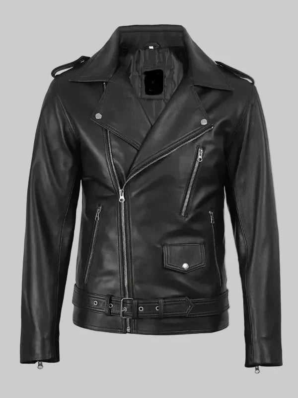 Mens-Black-Asymmetrical-Biker-Style-Leather-Jacket