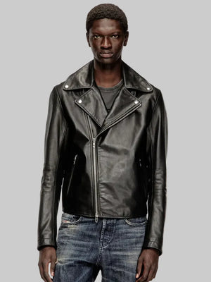 Mens-Black-Biker-Jacket-In-Waxed-Leather