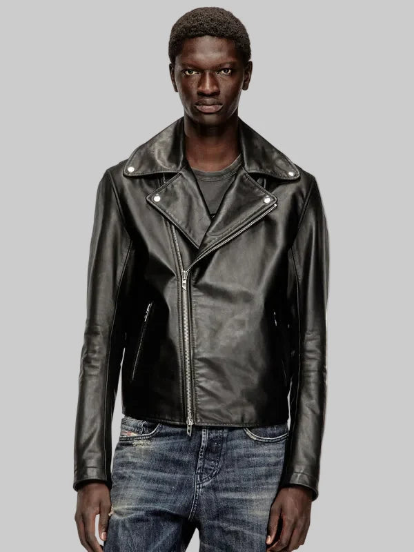 Mens-Black-Biker-Jacket-In-Waxed-Leather