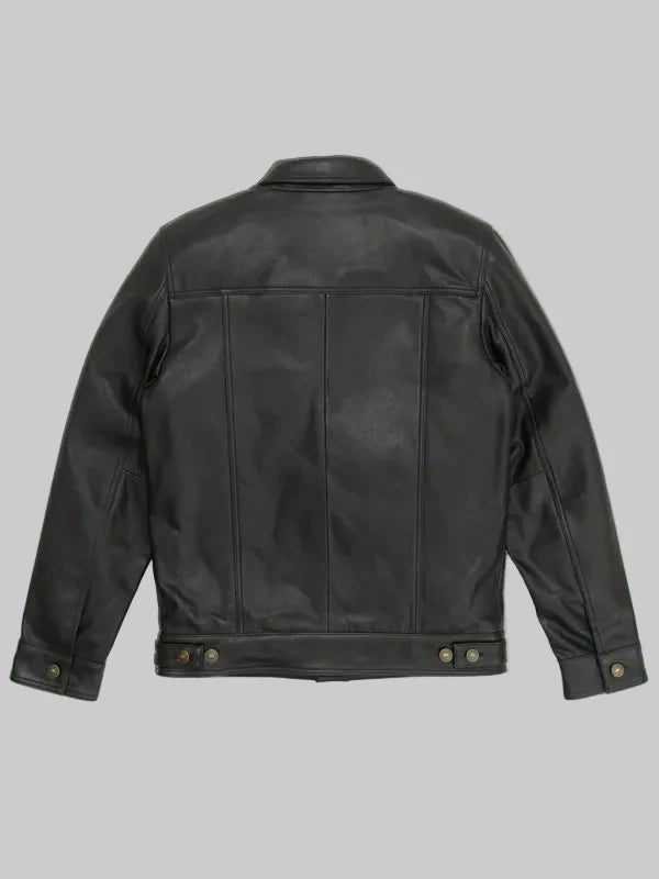 Mens-Black-Driggs-Leather-Jacket-Back